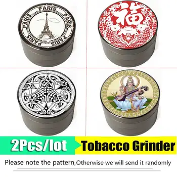 

MUXIANG 2 pcs/lot colorful 4 layper Zinc titanium metal Herb Grinder smoking tobacco Grinder cf0044-cf0065
