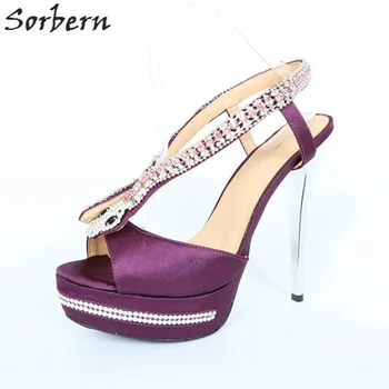 

Sorbern Women Sandals Snake Crystal Sandalias Mujer Ladies Party Sandals Shoes Satin High Spike Heels Snake Shoes For Womens