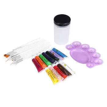 

MENOW 2018 Newly Acrylic Nail Art Tips Paste Brush Glitter Clipper File Tools Set Kit Nail Art Accessories 07.16