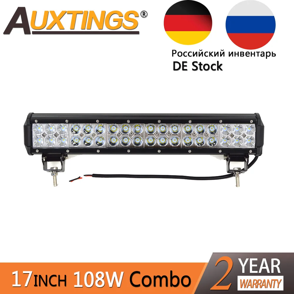 

Auxtings high power 17'' 18inch 108w 4x4 off road led light bar 12V 24V led work light driving light for car Jeep SUV
