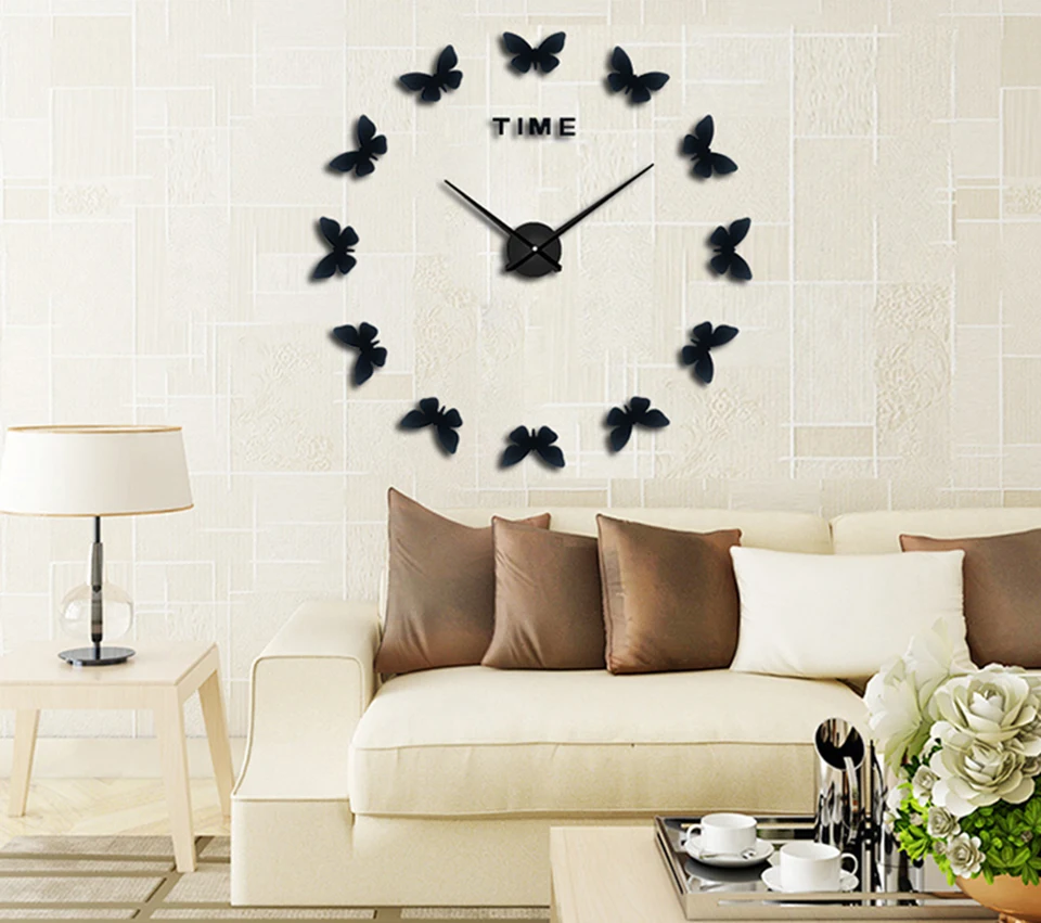 

2018 New Saat Classic Style Silent Wall Clock Home Decor Decoration Living room Watches Fashion Brief Quartz Clock Large Clocks