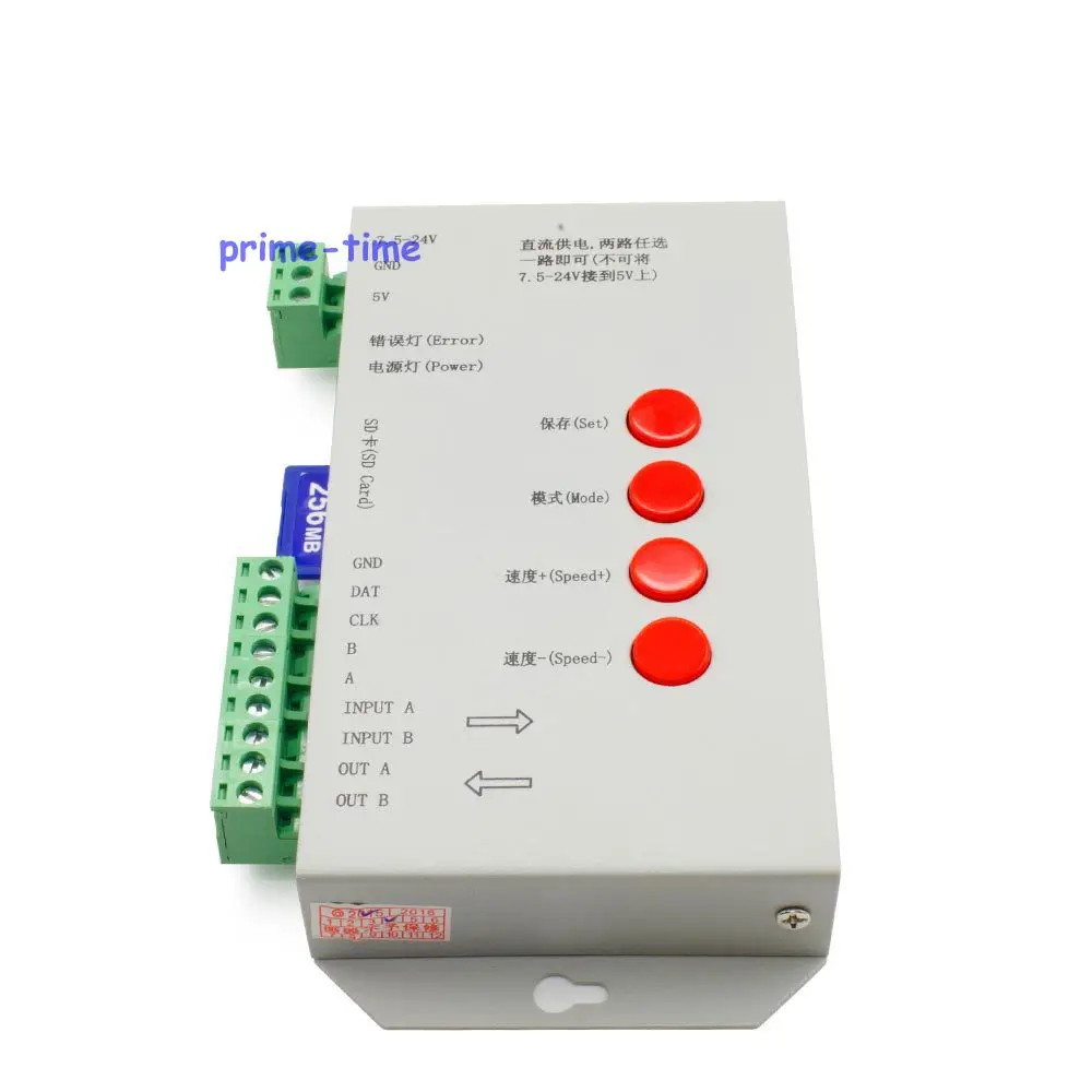 T1000S SD карты WS2801 WS2811 WS2812B LPD6803 светодиодный 2048 Пиксели контроллер DC5 ~ 24V T 1000S RGB пульт