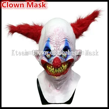 

Free shipping Halloween Party Cosplay Carnival Creepy Giggles Clown mask Funny Joker Face Head Mask Zombie Full Head Mask Toys