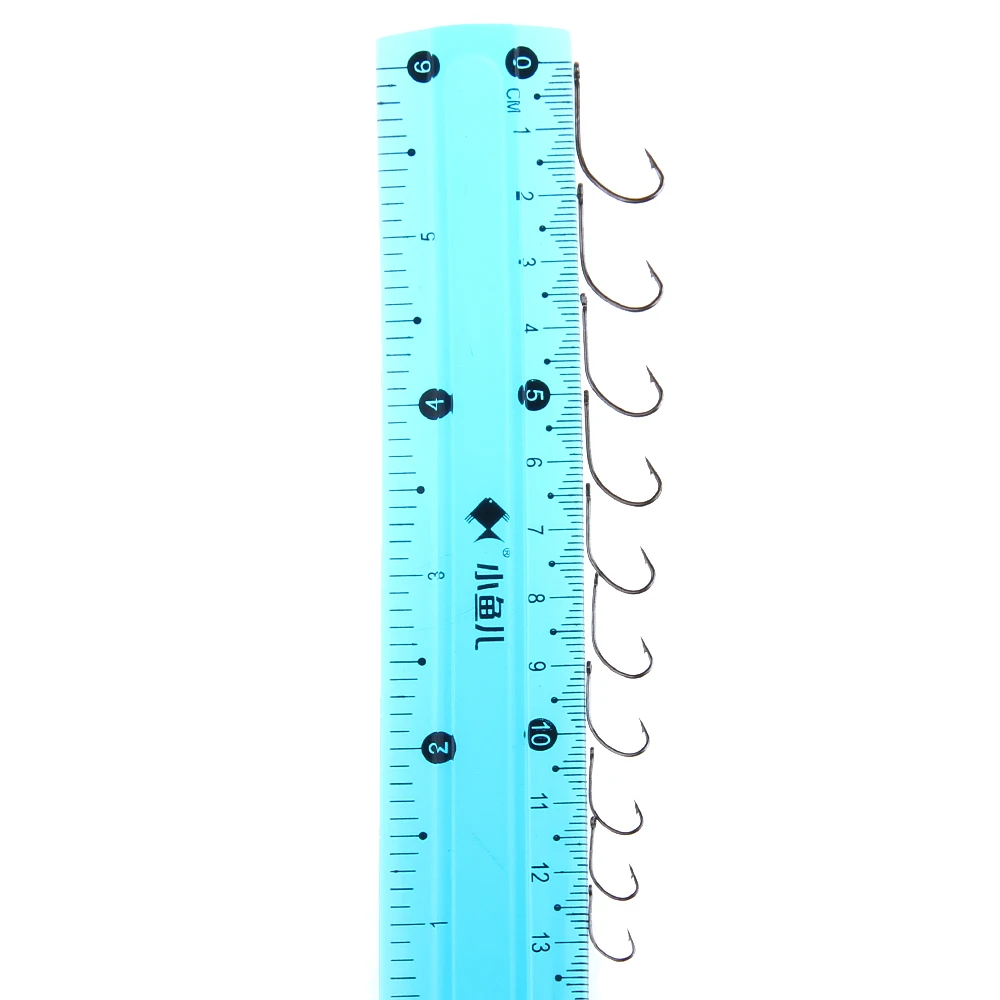 FISH KING KATANA Cottus 50pcs/lot Size3-Size12 Carbon Steel Fishing Hook With Hole Feeder Anzol Fishhook Fishing Tackle