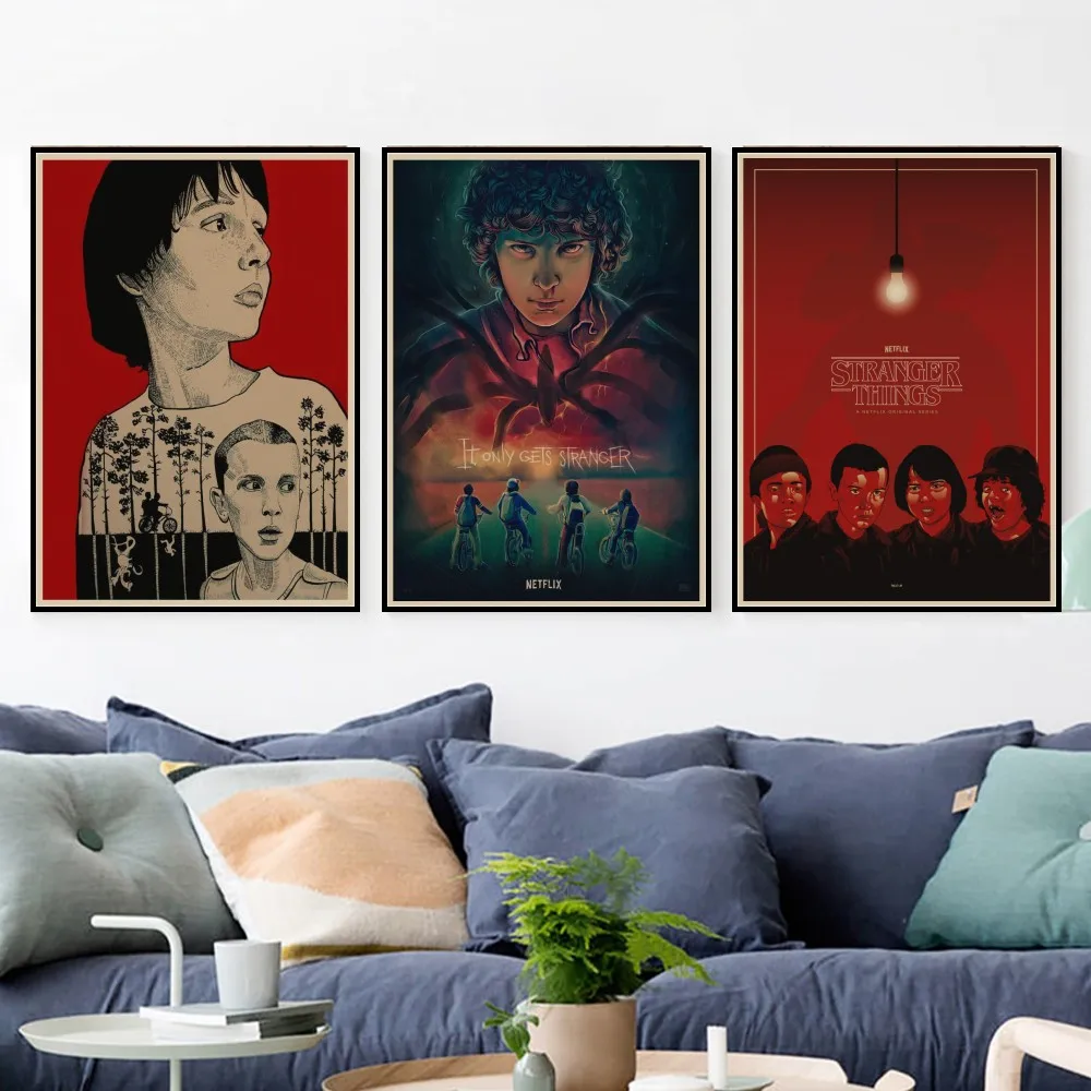 Stranger Things Poster Wall Painting Art kraft paper Print Paintings Living Room Sticker Home Decoration A6 | Дом и сад