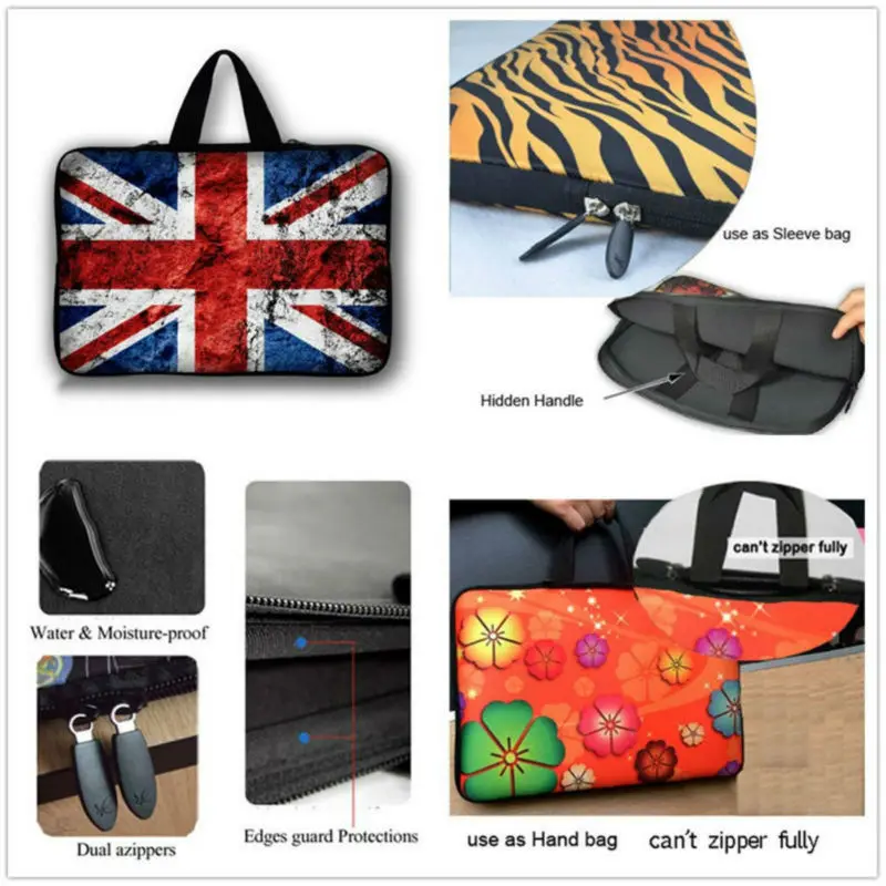 London Clock Notebook Accessories Fashion 17 15 14 13 12 10 9.7 7 Netbook Laptop Sleeve Bag Cases Cover For Acer Asus Toshiba