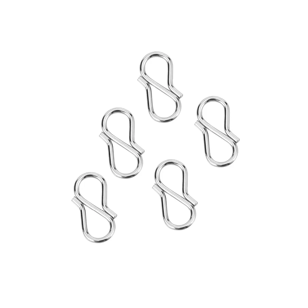 

316L Stainless Steel S Shape Hook Clasp for Necklace Jewelry End Terminator Jewelry Making DIY Findings Components 13mm*6mm