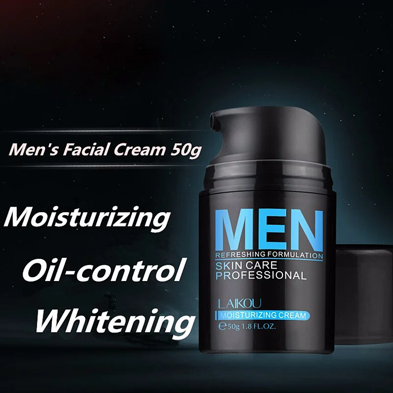 Pre-owned Price for  Best Natural Men's Face Lotion Moisturzing Oil Balance Brighten Pores Minimizing 50g Men Facial Ski