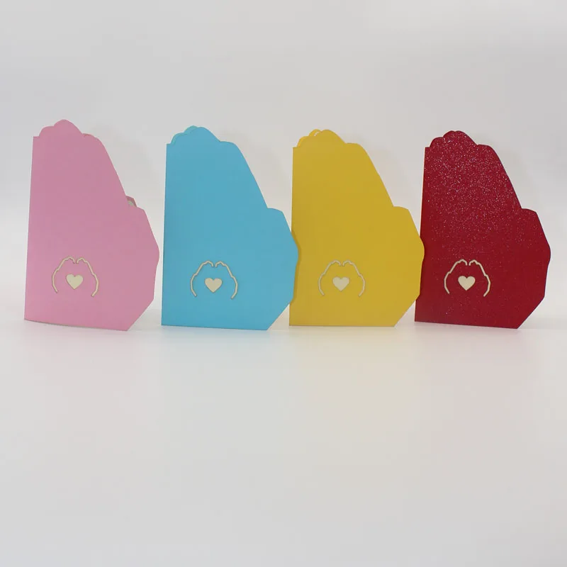  (10 pieces/lot)3D Laser Cut Handmade Paper Carving Sweet Heart in Hand For Lover Wedding Invitation - 32795907797