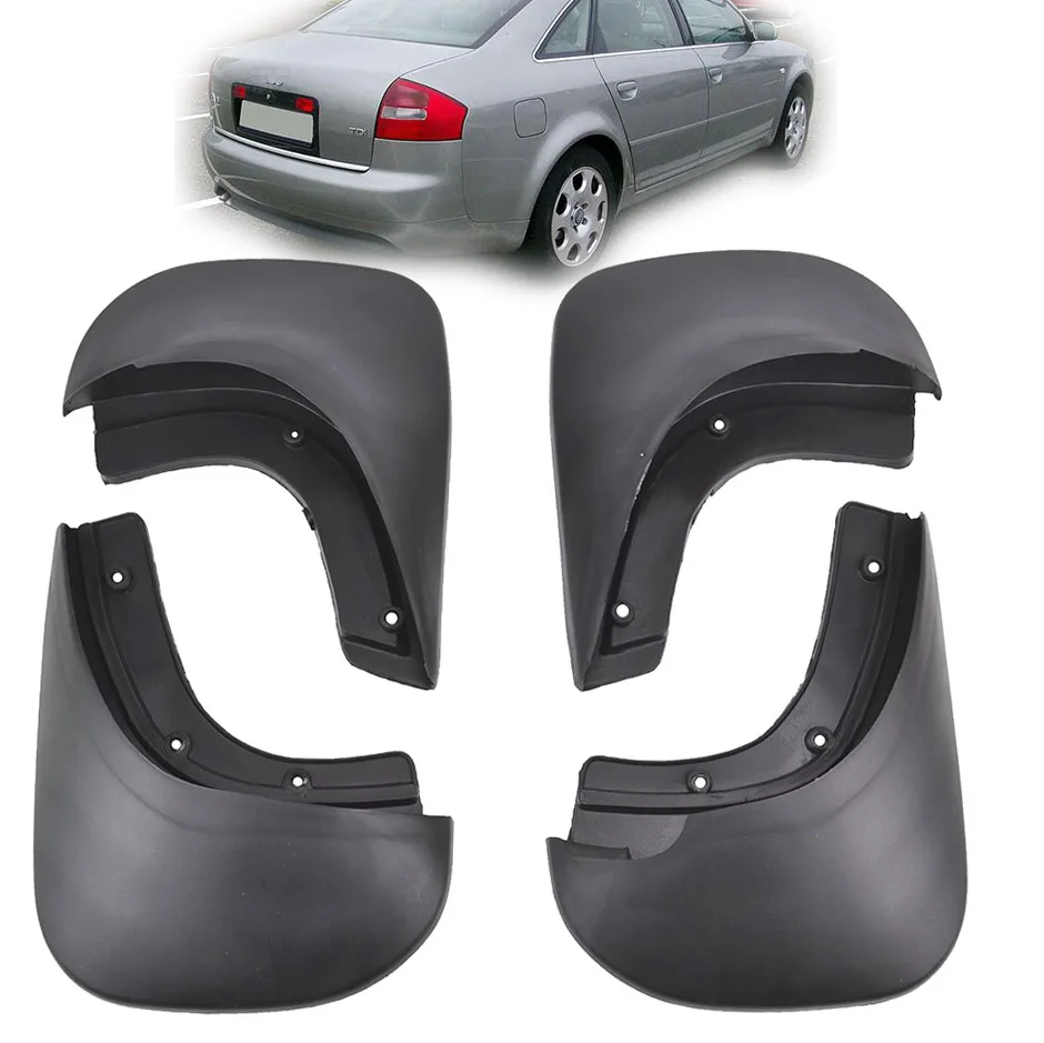

SET MUD FLAP FIT FOR 1998~2005 AUDI A6 C5 SEDAN 2004 2003 2002 2001 2000 1999 MUD FLAPS SPLASH GUARDS MUDGUARDS ACCESSORIES