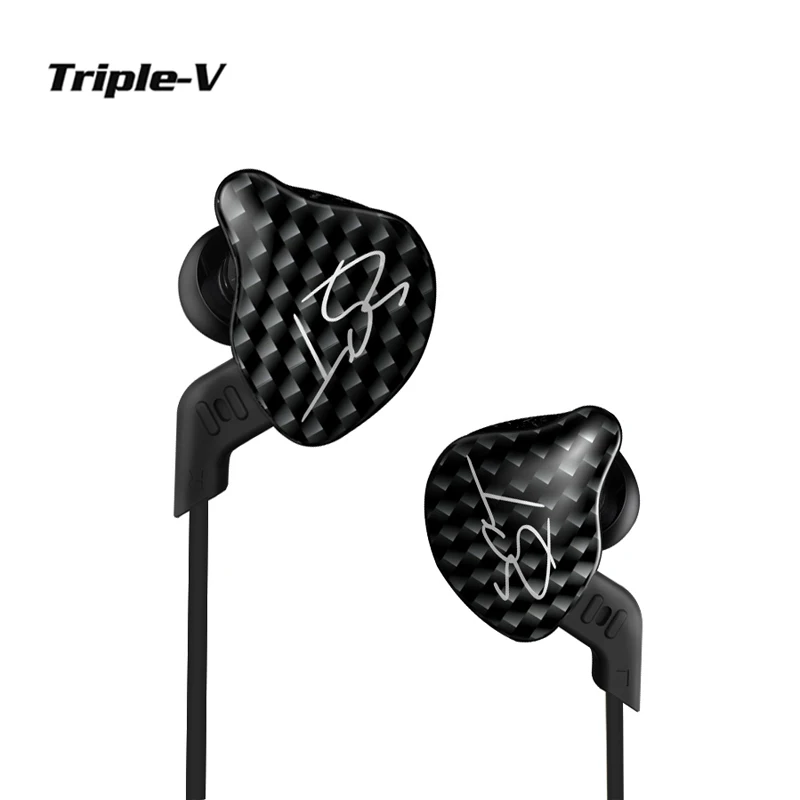 In Ear Earphones Dual unit Bass Hifi Hybrid Headset Music Running Sport