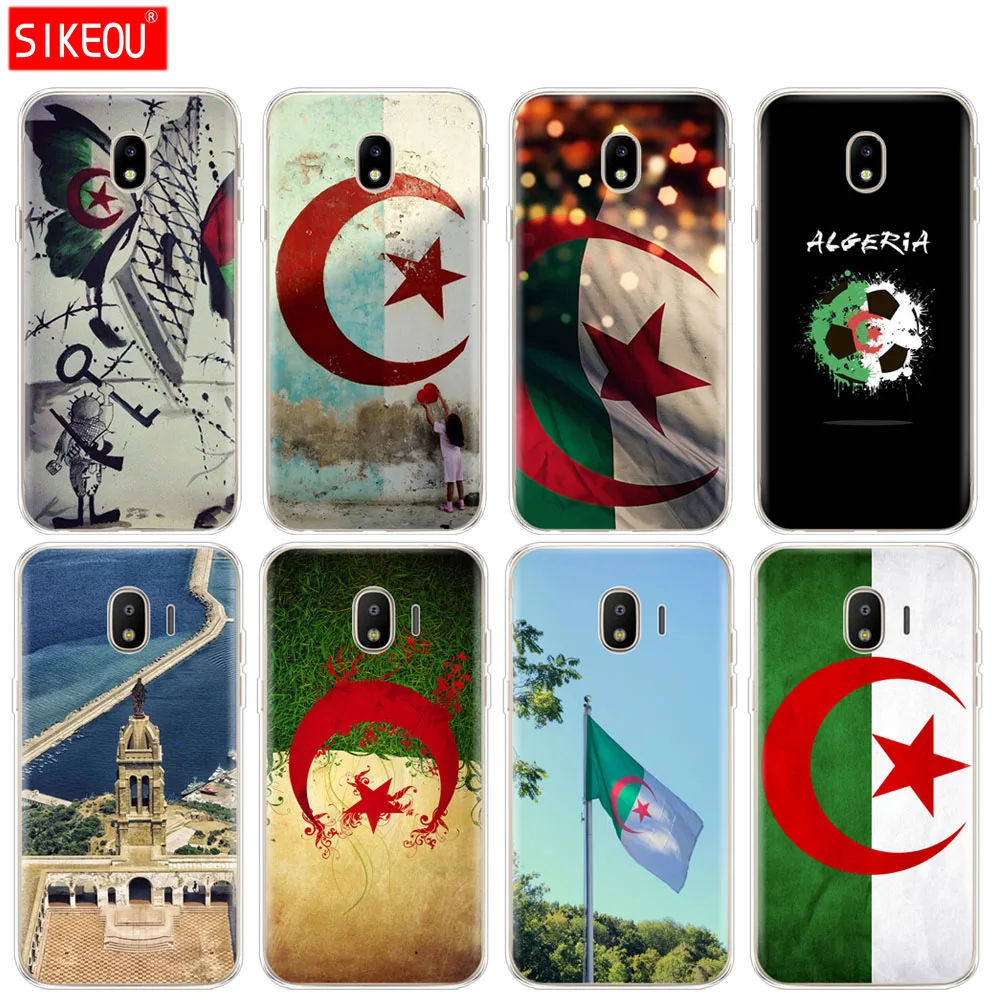 

silicone cover phone case for Samsung Galaxy J3 J5 J7 2017 J330 J530 J730 PRO j2 2018 Algeria Flag