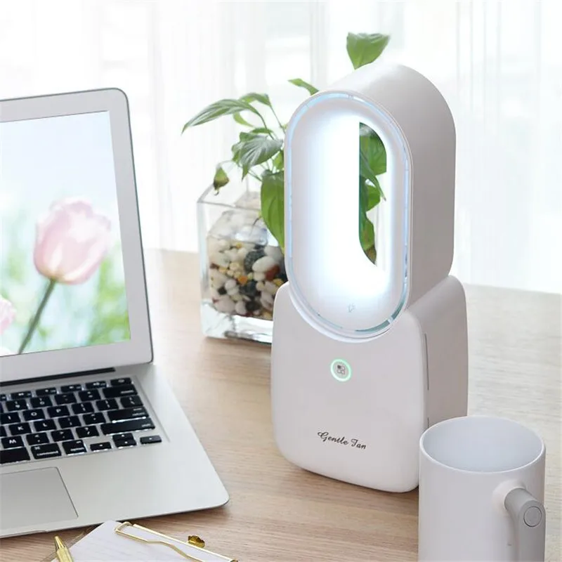 

USB Charging Portable Mute Office Desk Dormitory Household Circulating Desktop Leafless Small Electric fan