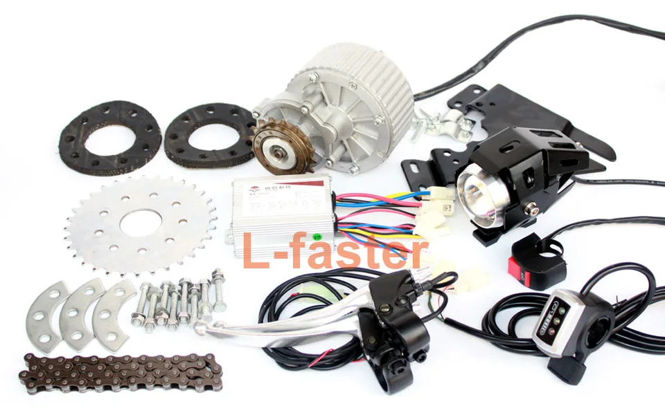 Clearance L-faster Newest 450W E-bike Motor Kit Electric Multiple Speed Bicycle Conversion Kit Electric Engine Kit For Multi-speed Bicycle 6