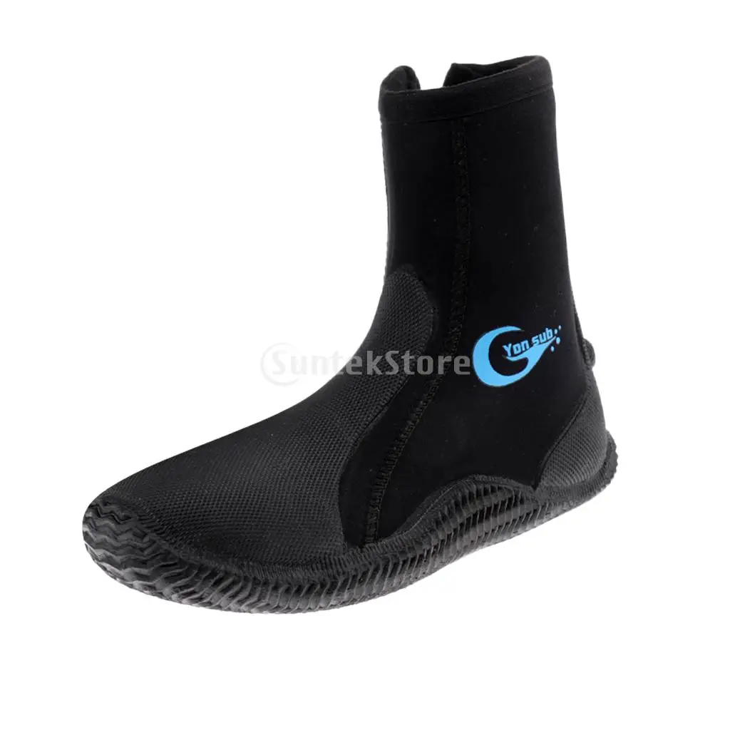 5mm Neoprene Scuba Diving Wetsuit Zipper Boots Anti-slip Warm Shoes Snorkeling Surfing Fishing Winter Water Sports Swimming Fins