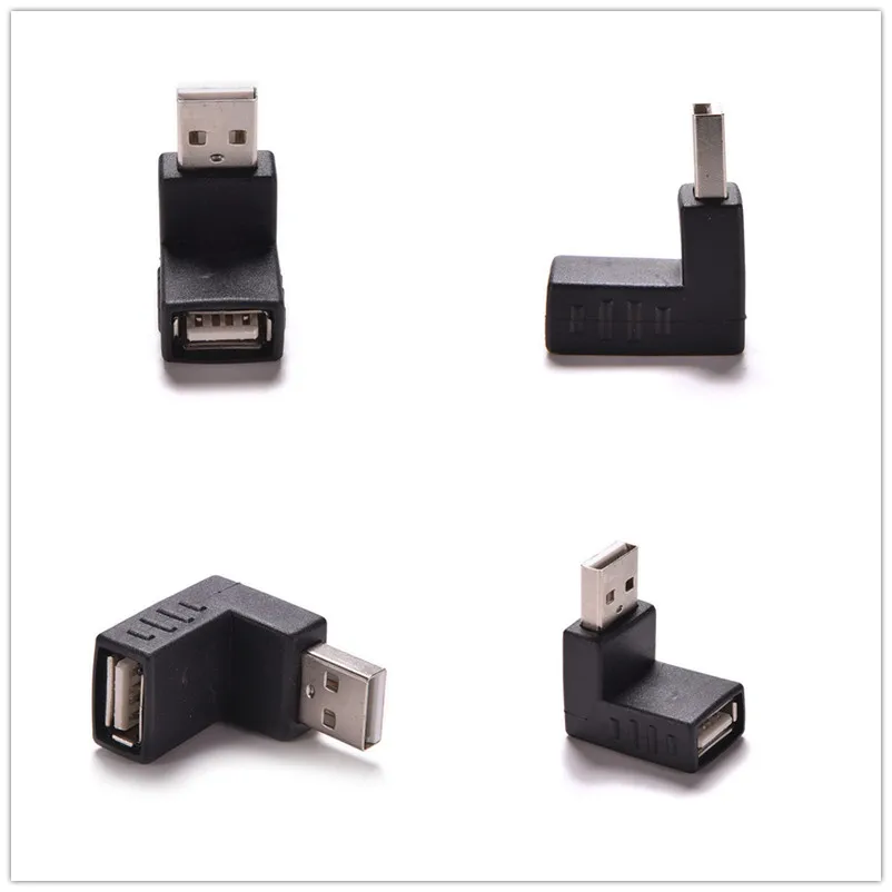 USB 2 0 прямоугольный адаптер угол 90 градусов A штекер адаптера для ноутбука