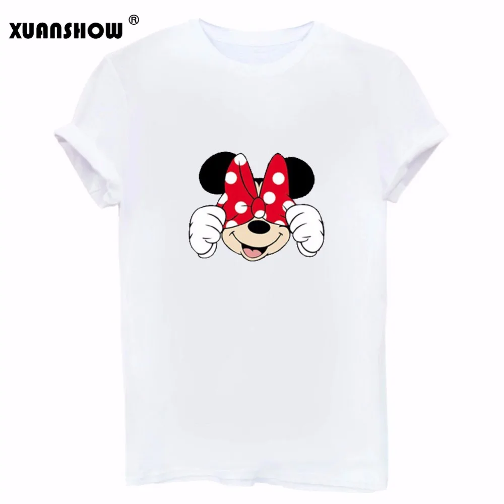 2019 Cotton Mickey Print T Shirt for Womens Summer T shirt