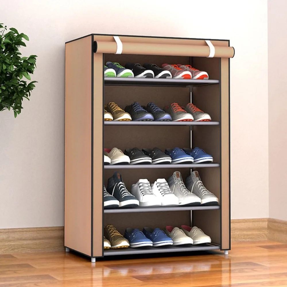 Portable Dustproof 9 Layer Storage Organiser Coffee Shoe Rack Cabinet