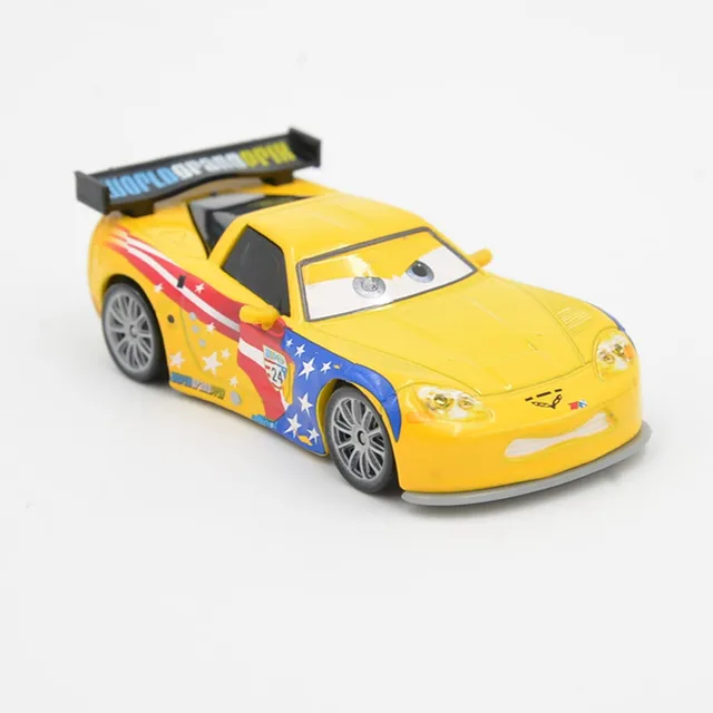 Disney Pixar Cars Lightning McQueen American Racer Jeff Gorvette 1:55 Diecast Metal Toys Car For Kids Loose Brand New In Stock 2