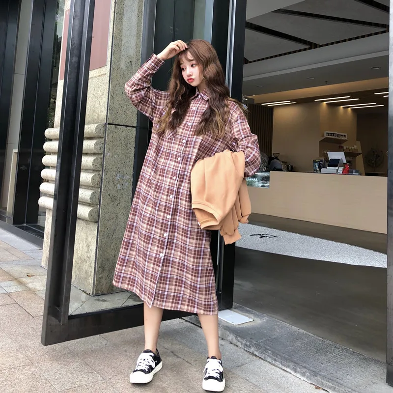 Женские платья японский Harajuku Ulzzang свободные повседневные винтажные нагрудные