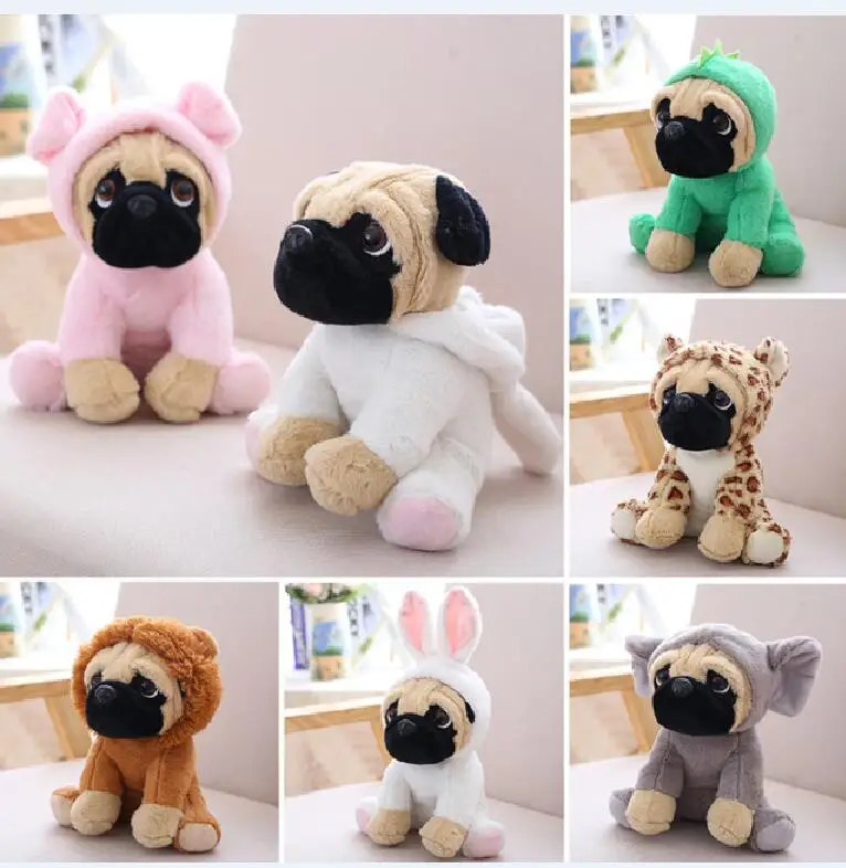 

2019 New Stuffed Simulation Dogs Plush Sharpei Pug Lovely Puppy Pet Toy Plush Animal Anime Plush Toy Children Kids Gifts