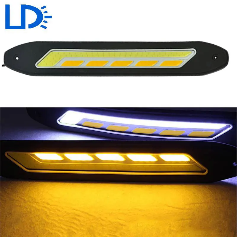 Flexible Car Led Turn Signal Light Cob Daytime Running