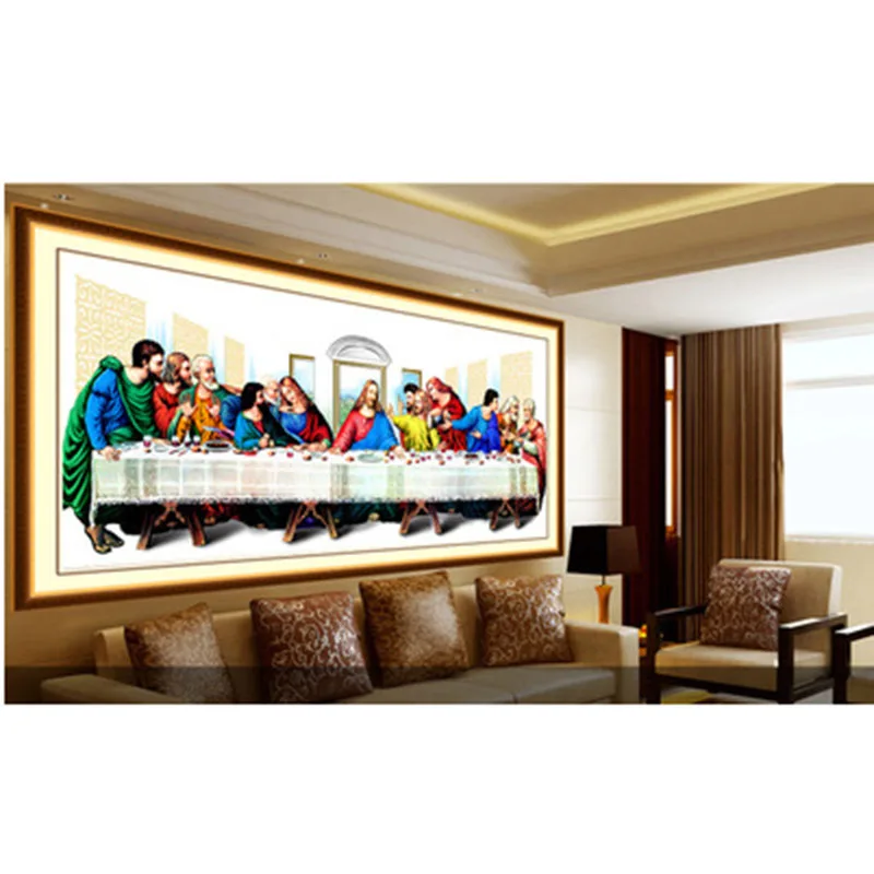 Full Round Drill 5D DIY Diamond Painting Character JesusThe Last SupperEmbroidery Cross Stitch Home Decor Living room painting (2)