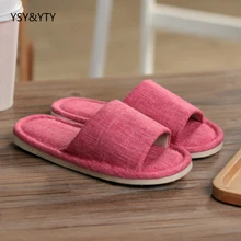 2017 new Flax slippers female summer couple spring and autumn thick indoor floor non - slip home household cotton slippers 2017 new Flax slippers female summer couple spring and autumn thick indoor floor non - slip home household cotton slippers