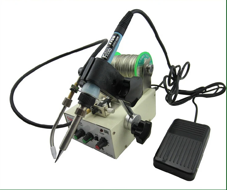 1pcs automatic soldering iron machine tin feeding constant temperature soldering iron Pedal soldering machine Fixed type iron