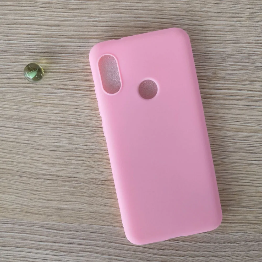 Чехол для Xiaomi Redmi Note 5 Global матовый яркий однотонный силиконовый мягкий чехол из