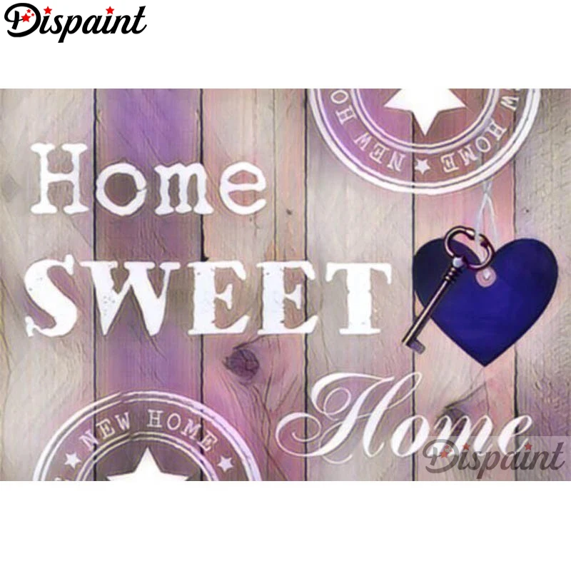 Полноразмерная Алмазная вышивка Home sweet алмазная живопись крестиком картина