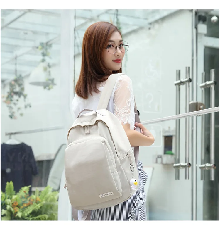 estudante mochila feminina para noteboot lona à