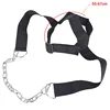 Black Adjustable Head Gym Neck Training Belt Neck Weight Lifting Grip Wrist Wraps Straps Strengh Exercise Fitness Body Building 4