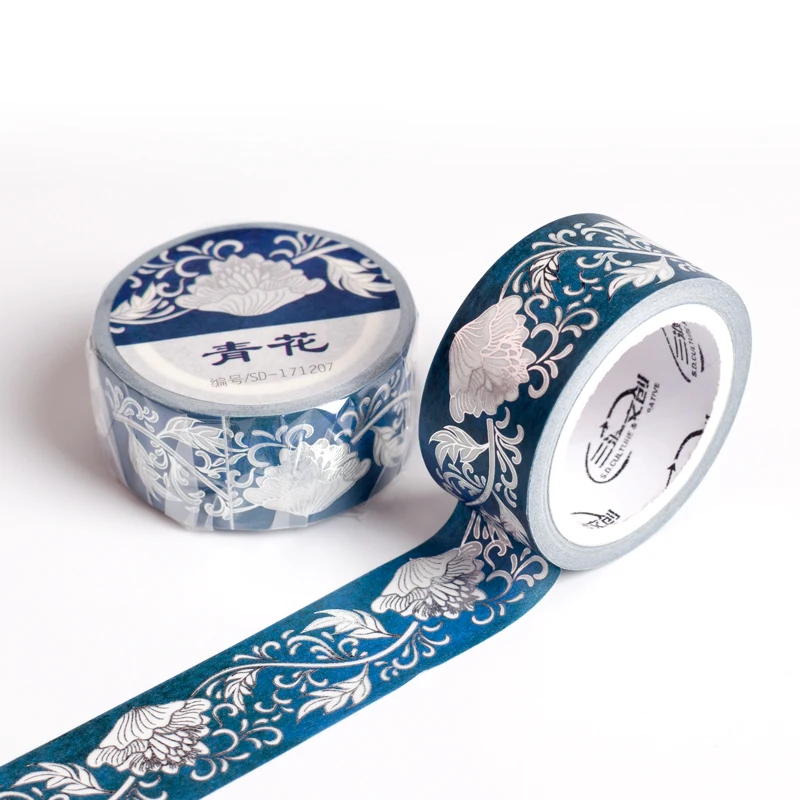 Buy JIANWU 23mmX5m Blue and white porcelain Chinese