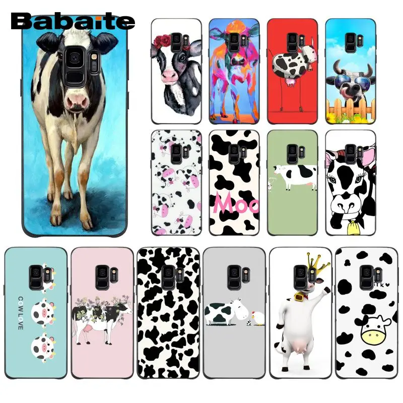 

Babaite Animal Cows Cow Cute Cartoon Print Phone Case for Samsung Galaxy S9 plus S7 edge S10 Plus S10E S10lite S8 plus