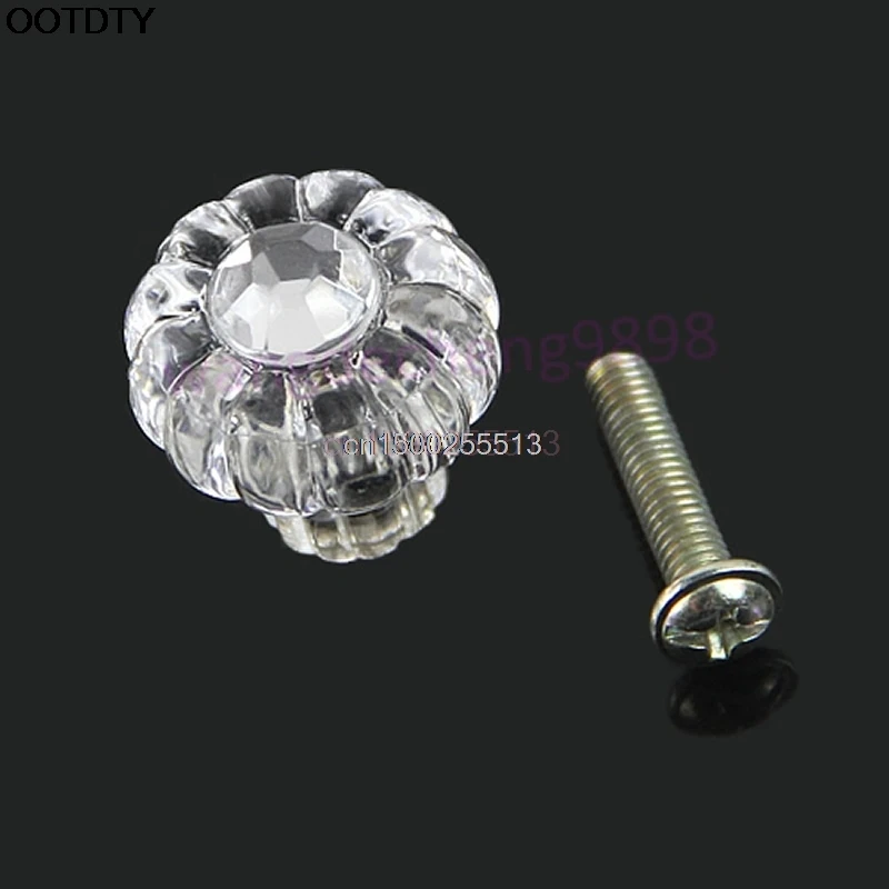 

10pcs/lot Clear Acrylic Door Pull Knob Drawer Cabinet Cupboard Handle 20mm Hardware