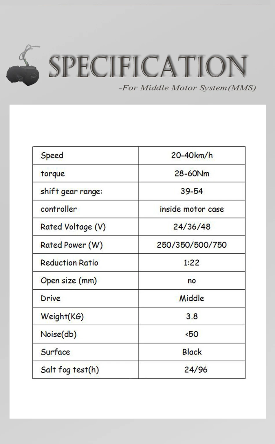 Clearance 350W E-bike Conversion Kit Mid Drive Motor Electric Bike with 36V 48V SAMAUNG Battery Motor Wheel Electric Bike Conversion Kit 2