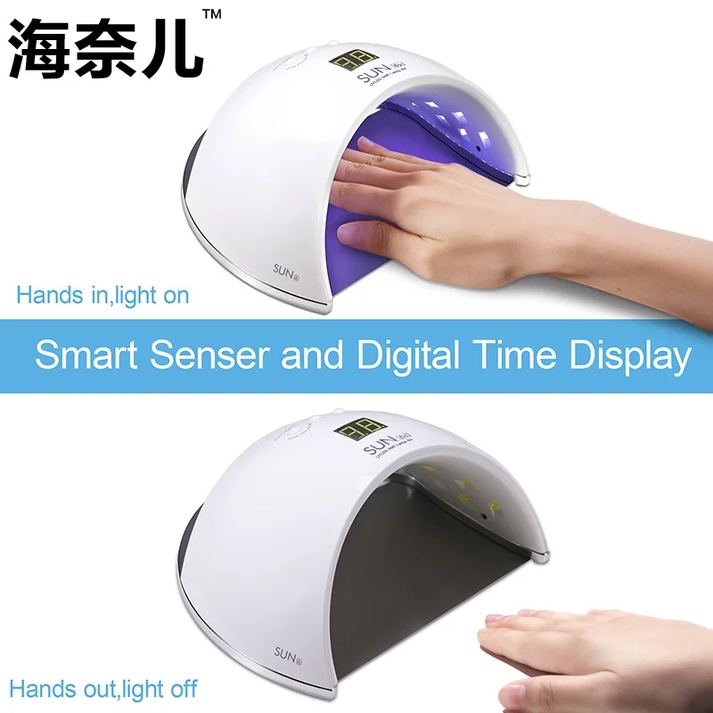 

2018 Nail Arts Product Factory Price Professional Nail Tools For Two Hands SUN6S UV LED Curing Lamp For Gel Nail Polish Manicure