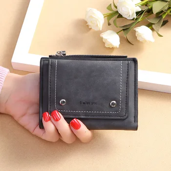 

2019 New Student Wallet Female Short Paragraph Girl Retro Harajuku Korean Simple Korean Version of The Cute Mini Coin Purse