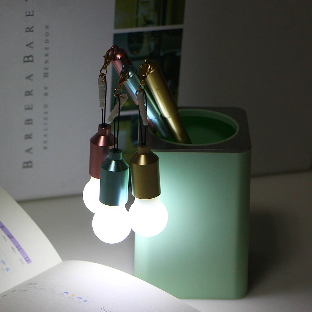 1Pcs Creative Modeling Neutral Pen Light Bulb Dust Plug Gel Pen