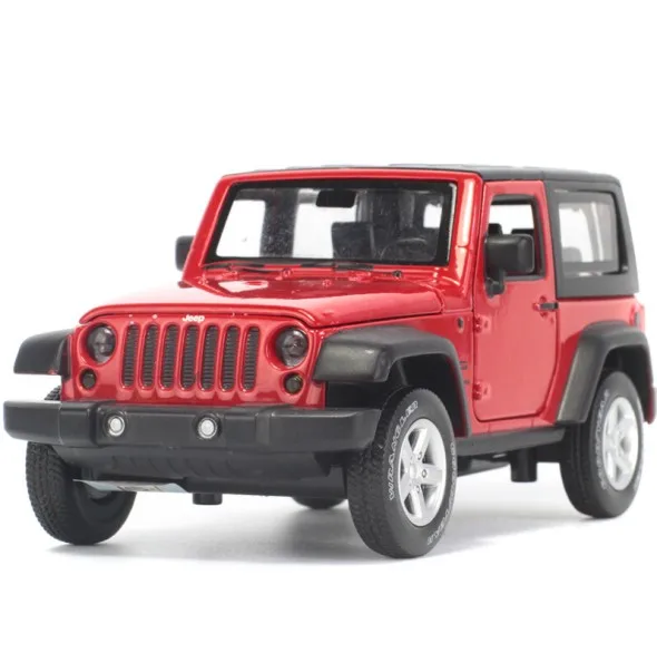 Высокая имитация Изысканная модель игрушки модель Jeep Wrangler Rubicon модель автомобиля 1:32 Сплав модель автомобиля коллекция для детских игрушек - Цвет: Красный