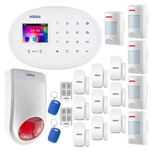 KERUI Новинка W20 беспроводная WiFi GSM домашняя охранная сигнализация с 80dB сирена RFID карта сигнализация снятие