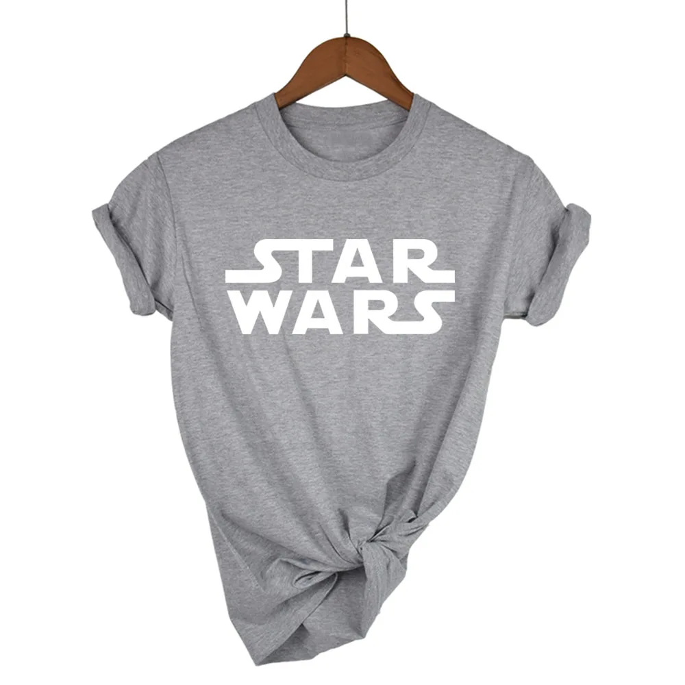 

Top quality Cotton STAR WARS print women T shirt Pink white red casual o-neck women T-shirt 2018 new design woman tee shirts