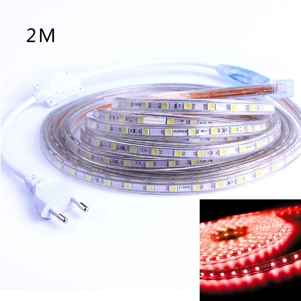 1 шт красочные полосы света с ЕС Plug 220 V 60leds/1 м 1 м/3 m/5 m/10 m для выбирают DIY домашние лампы отельная Декорация