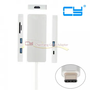 

USB 3.1 Type-C to HDMI & Multiple Dual Ports 3.0 Hub & TF SD Card Reader & Power For PC Laptop & Macbook USB-C cable