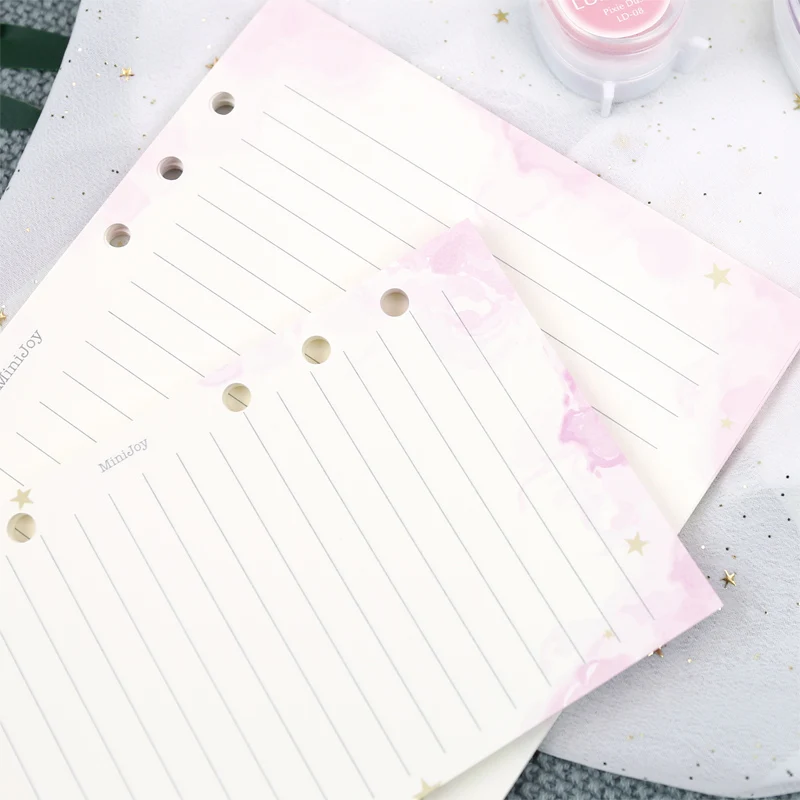 

2019 Yiwi New Arrive Fantasy Colorful A5 A6 Line Inner Pages For Loose Leaf Planner Notebook Stationery
