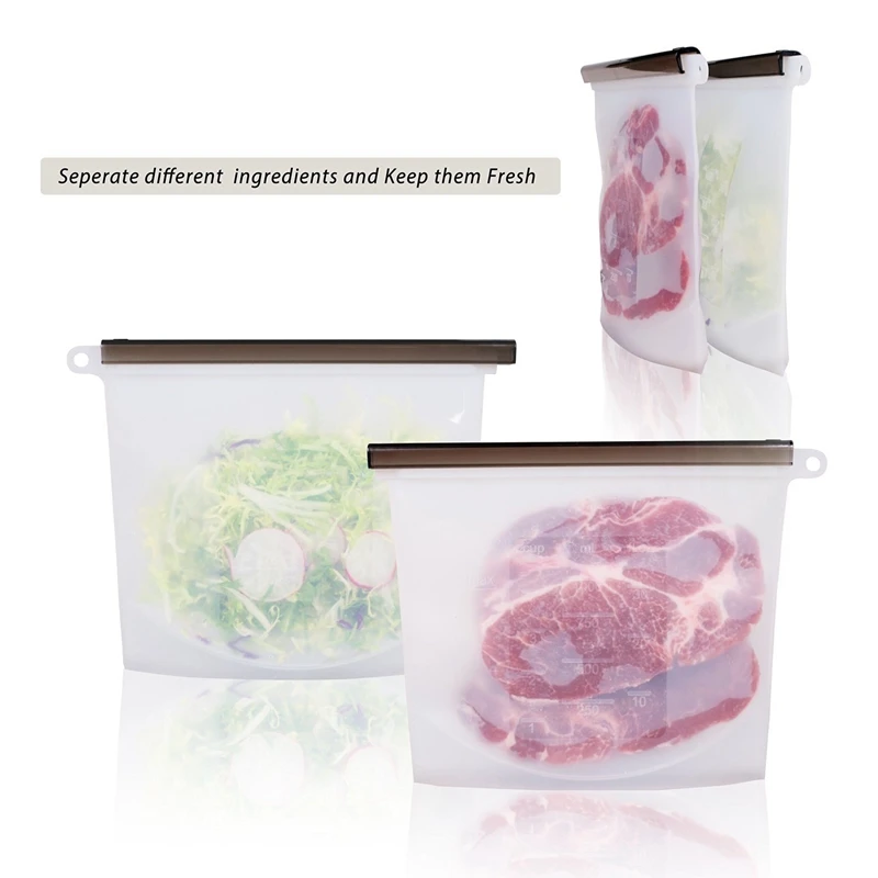 4 шт. силиконовые пакеты для упаковки продуктов|vacuum containers for food|silicone vacuumcontainer |