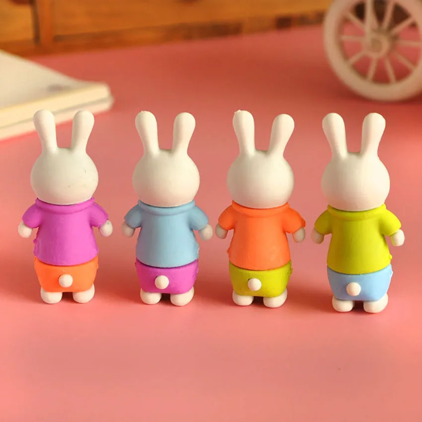 1 шт. 3D Kawaii Rabbit карандаш стационарный ластик для студентов съемные нетоксичные потертые ластики принадлежности для начальной школы детские награды
