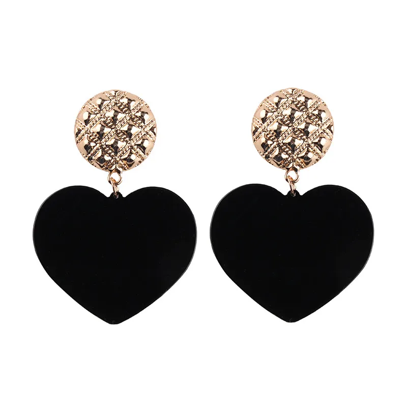 Женские Висячие серьги-капли с черными кристаллами в форме сердца, 32 стиля, ручная работа, серьги-подвески с бусинами, ювелирное изделие - Окраска металла: 26