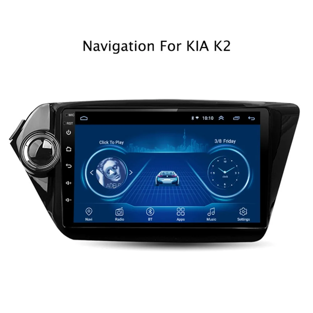 Clearance Super Slim Touch Screen Android 8.1 radio GPS Navigation for Kia K2 RIO 2013-2016 headunit tablets Stereo Multimedia Bluetooth 0